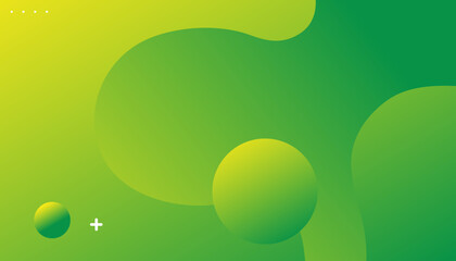 Green abstract background. Fluid wavy shapes. Applicable for gift card, Poster on wall poster template, EPS 10