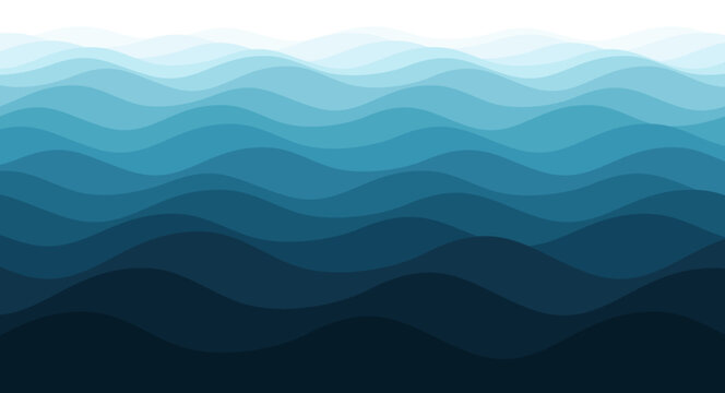 Blue waves abstract gradual water surface background  illustrate the sea or ocean wave