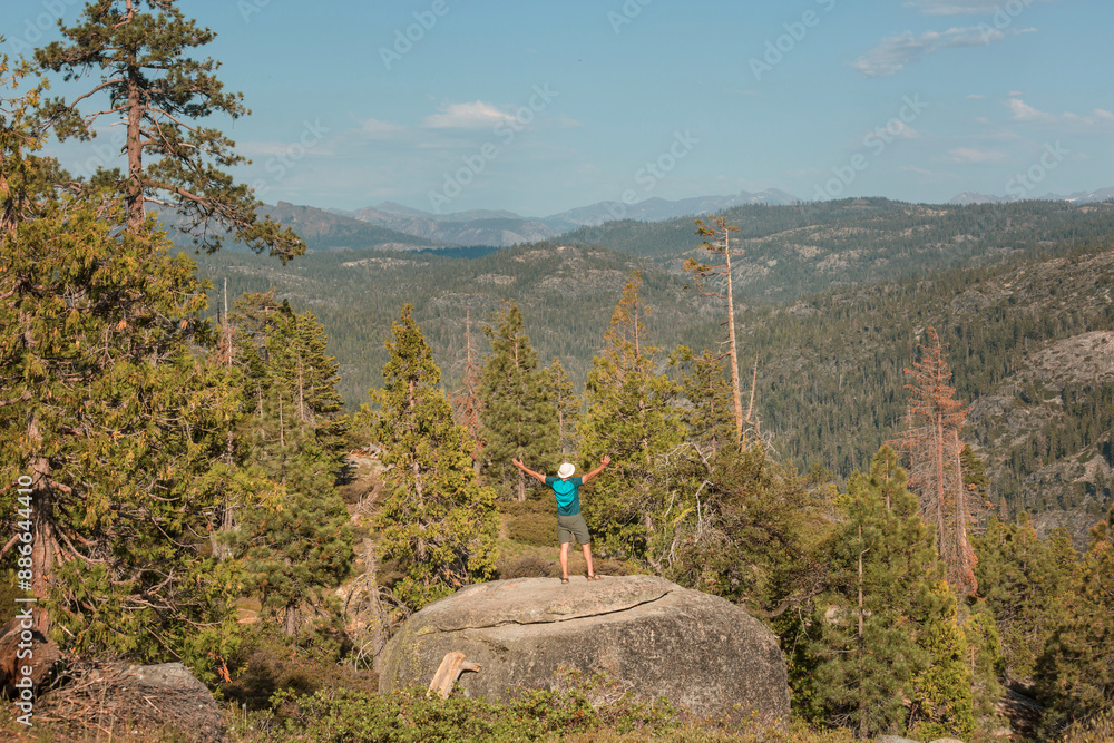 Poster man on the cliff