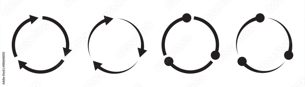 Poster rotation icon. simple cycle icon vector illustration