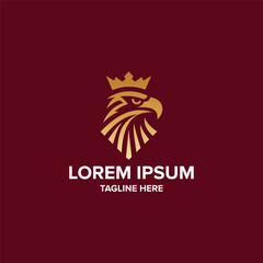 Modern Eagle logo with a crown