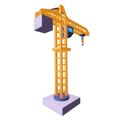 Construction crane tower. Building concept