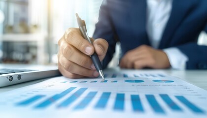 Financial planner presenting investment options, financial decisionmaking, advisory services