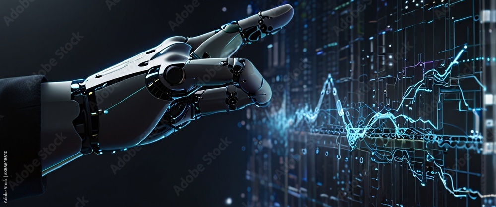 Poster artificial intelligence futuristic innovation robot connection intelligence learning science cyber f