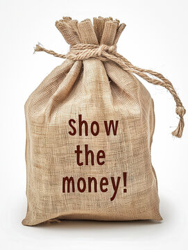 Detailed Typography Show Me the Money - Financial Art