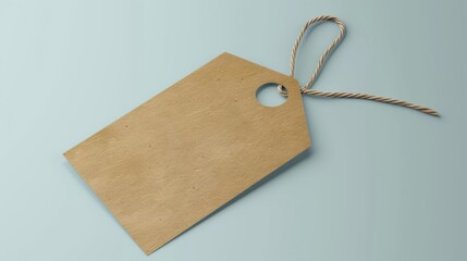 3D mockup of a price tag and label set against a clean background, showcasing clarity and professional presentation