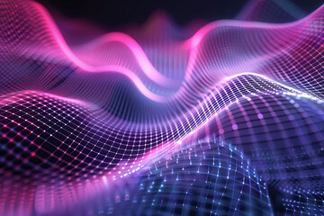 Obraz premium Beautiful texture surface neon wave, design natural abstract background