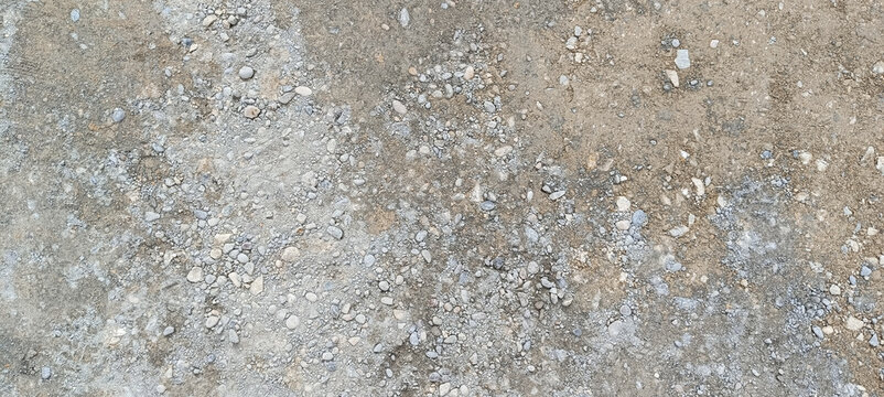 gravier sur un sol en travaux	