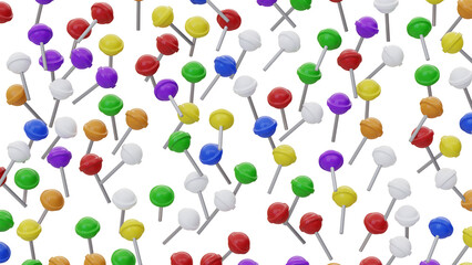 Falling Lollipop Candy with Transparent Background