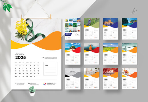 Wall Calendar Layout 2025