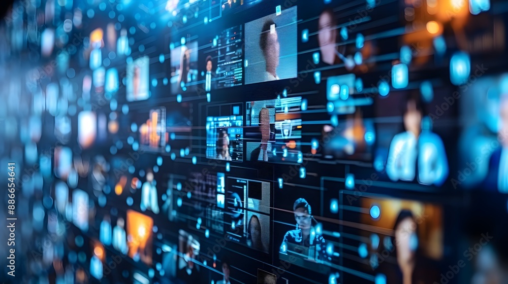 Poster vibrant virtual conference with efficient remote interaction and digital networking in business