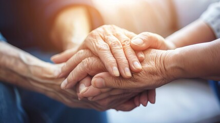 hands of the elderly person , copy space concept for wallpaper or background