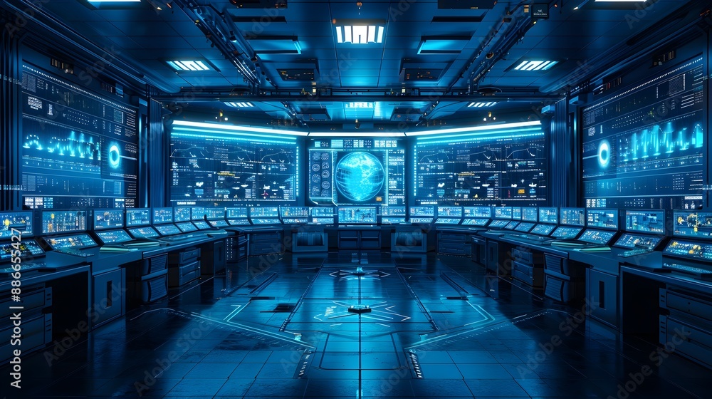Poster comprehensive network center showcasing real time data insights and communication analytics