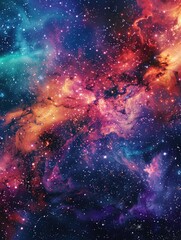 Fototapeta premium Colorful Galaxy with Stars