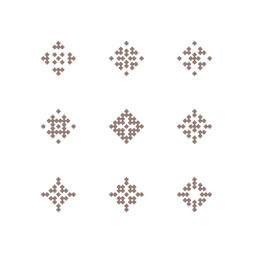 recommend clip art: Ethnic ornament, square geometric element. Vector illustration. Slavic traditional ornament.