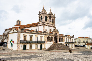 Fototapeta premium The famous Santuario de Nossa Senhora da Nazare, sanctuary of our lady. Nazare in Portugal