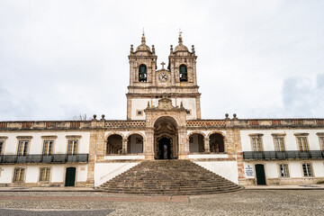 The famous Santuario de Nossa Senhora da Nazare, sanctuary of our lady. Nazare in Portugal