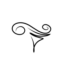 Calligraphic Swirl vector