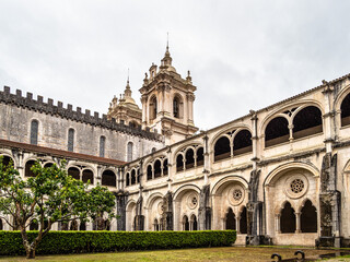 Obraz premium Alcobaca monastery, Mosteiro de Santa Maria de Alcobaca is a Medieval Roman Catholic Monastery at Alcobaca, Portugal