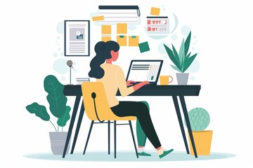 Employee Participating in Soft Skills Negotiation Module on Laptop in Professional Setting