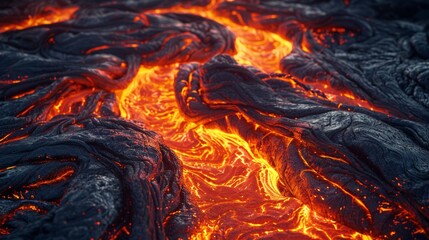 Lava is molten rock that comes out of a volcano during an eruption and flows to the surface of the Earth.