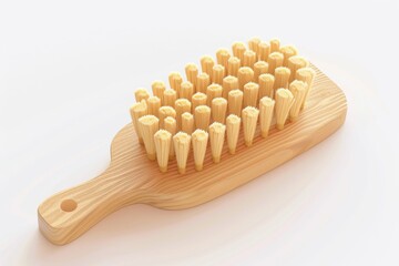 Basting brush minimalist, 4k 3d render, isometric on Isolate white background