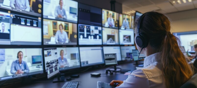 Instructor Providing Guidance During Virtual Safety Session - Collaborative Online Training