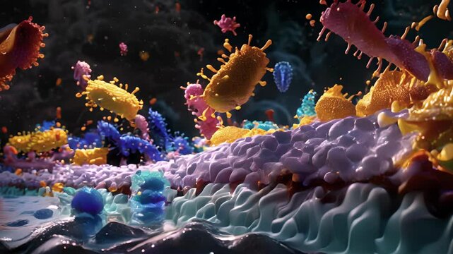 A series of images showing the activation and internalization of a cell membrane receptor upon binding to its ligand providing a closer look at the process of endocytosis.