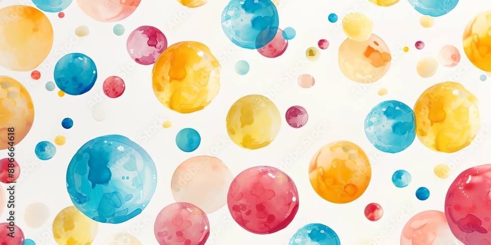 Aufkleber a colorful background with many small circles of different colors. the circles are all different siz