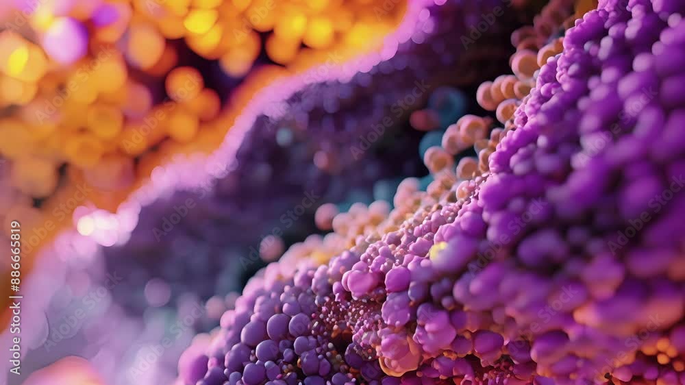 Poster a closeup of a growth factor receptor which triggers signaling pathways that control the progression