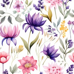 Beautiful blooming peonies form a seamless floral pattern perfect for wallpaper, textiles.
