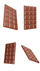 3D Render of Chocolate Bar Isolated 