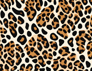Abstract animal skin leopard seamless pattern design. Jaguar, cheetah, panther fur. camouflage background.	
