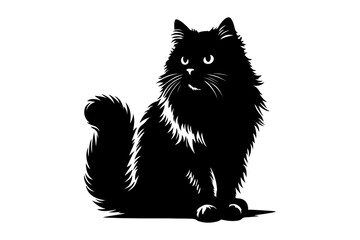 cat silhouette vector illustration