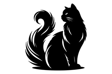 cat silhouette vector illustration