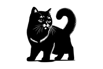 cat silhouette vector illustration