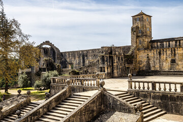 The Monastery of the Order of Christ, Convento de Cristo at the city of Tomar. Santarem District. Portugal.