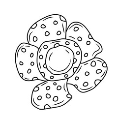 Rafflesia Arnoldii Indonesia Rare Flower style Hand Drawn. Vector Illustration