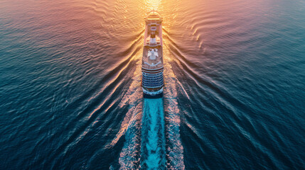 Obraz premium The ship is the main focus of the image