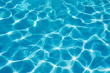 Obraz premium The water is clear and calm, with ripples that reflect the sunlight. Concept of tranquility and relaxation, as if one were taking a break from the hustle