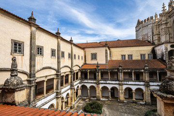 Fototapeta premium The Monastery of the Order of Christ, Convento de Cristo at the city of Tomar. Santarem District. Portugal.