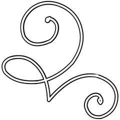 Vintage Swirl Ornament Vector