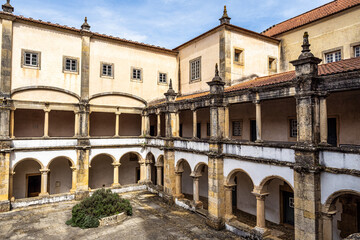 Main cloister of the Monastery of the Order of Christ, Convento de Cristo in Tomar, Portugal.