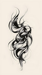 Elegant Calligraphy: Intricate Patterns and Flowing Strokes in Masterful Penmanship