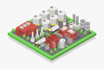 Oil processing plant isometric
