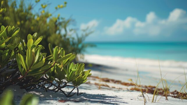 Close up of Cassis madagascariensis on Cayo Largo s Playa Paradise with copy space