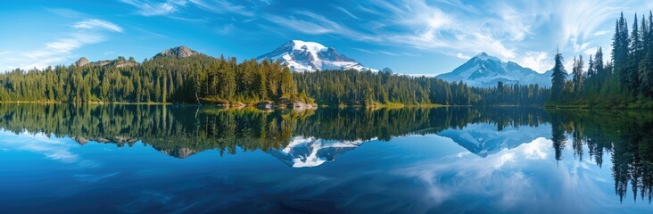 Serene Mountain Lake Reflection