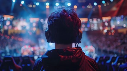 Fototapeta premium Thrilling eSports Event with Cloud Powered Streaming and Analytics for Immersive Digital Entertainment