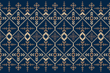 Geometric Pattern Traditional Tribal Style, Pixel Embroidery, Geometric Pattern. Beautiful Background Pattern,Fabric Pattern For Clothes ,Dress, Carpet, Curtain, Sarong, Sari, Scarves, Batik.