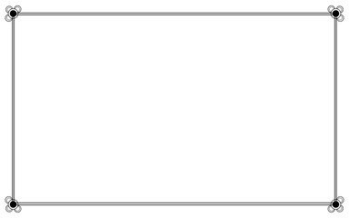 Circle corner border design frame